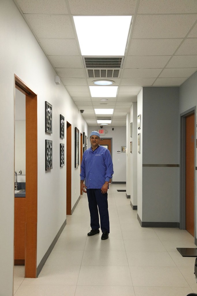 Dr. Carlos Cruz in hallway